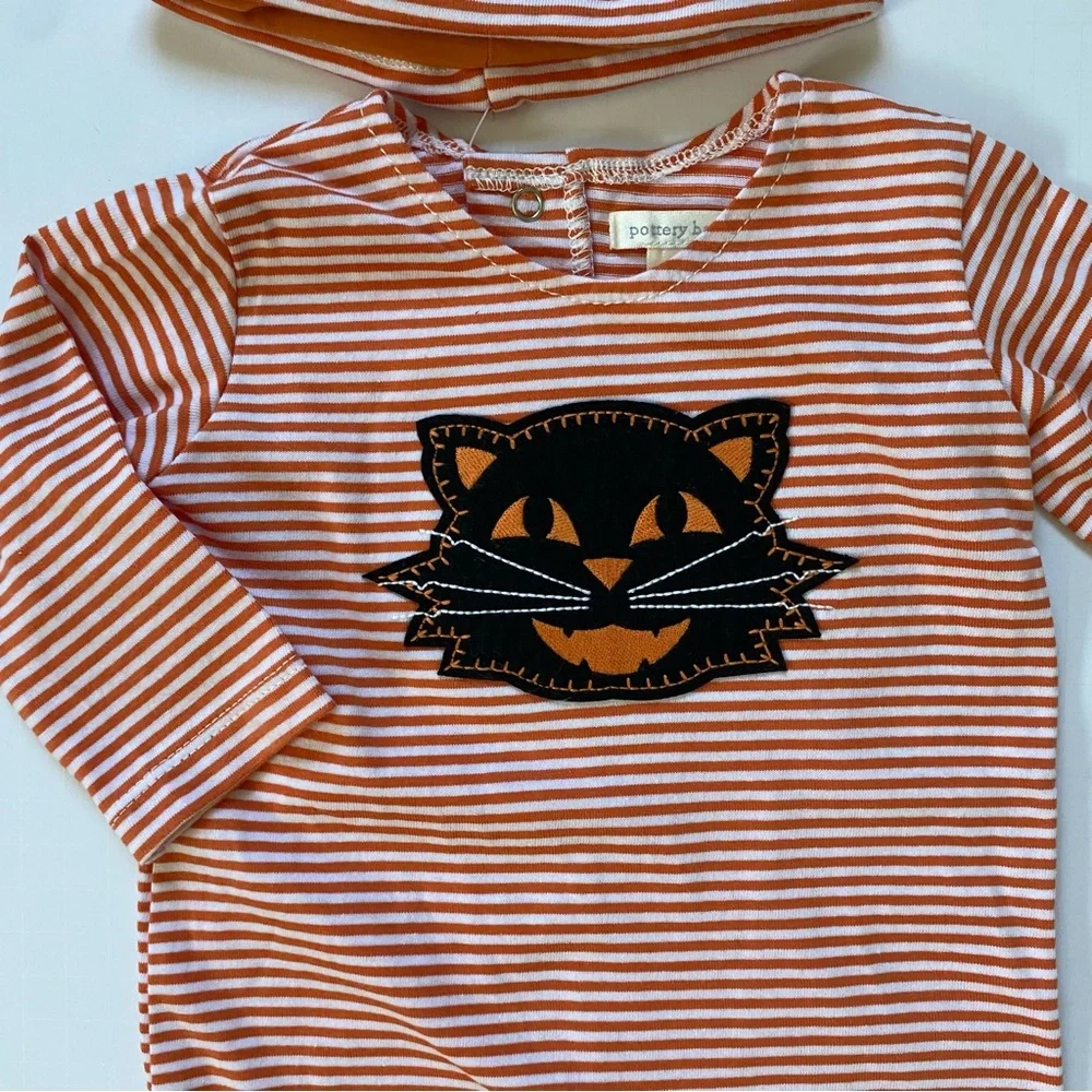 Pottery Barn Kids Halloween Outfit Size 3 6 Months NWT 2 Piece Matching Hat NEW